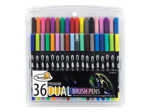 Thornton's Art Supply Professional Dual Brush Pen Art Markers, Assorted Colors, Pack of 36 Thornton's Art Supply Professional Dual Brush Pen Art Markers, Assorted Colors, Pack of 36