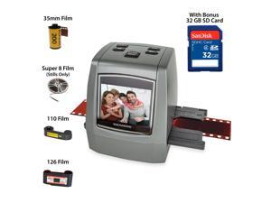 Magnasonic All-In-One High Resolution 22MP Film Scanner, Vibrant 2.4" LCD Screen, Converts 126KPK/135/110/super 8 Film, Slides & Negatives into Digital Photos, with Bonus 32GB SD Card (FS50) Magnasonic All-In-One High Resolution 22MP Film Scanner, Vibrant 2.4" LCD Screen, Converts 126KPK/135/110/super 8 Film, Slides & Negatives into Digital Photos, with Bonus 32GB SD Card (FS50)