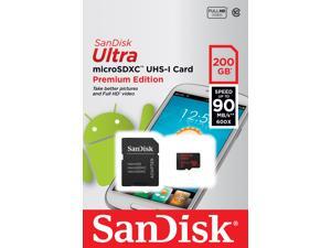 SanDisk 200GB microSD Ultra 90MB/s 200G microSDXC micro SD SDXC UHS-I Class 10 C10 memory SDSDQUNC-200G with USB 2.0 card reader SanDisk 200GB microSD Ultra 90MB/s 200G microSDXC micro SD SDXC UHS-I Class 10 C10 memory SDSDQUNC-200G with USB 2.0 card reader