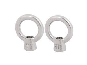 M12 Thread 304 Stainless Steel Japanese Style Ring Shaped Lifting Eye Nut 2pcs M12 Thread 304 Stainless Steel Japanese Style Ring Shaped Lifting Eye Nut 2pcs