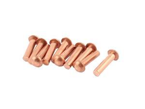 10 Pcs 1/4" Diameter 1" L Shank Copper Round Head Solid Rivets Fasteners 10 Pcs 1/4" Diameter 1" L Shank Copper Round Head Solid Rivets Fasteners