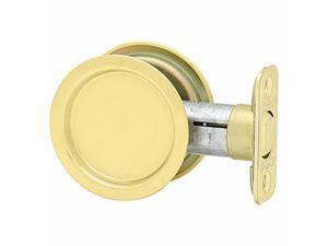Kwikset 93340-009 Round Passage Pocket Door Lock, Bright Brass Kwikset 93340-009 Round Passage Pocket Door Lock, Bright Brass