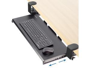 VIVO Extra Sturdy Clamp-on Computer Keyboard and Mouse Under Desk Slider Tray VIVO Extra Sturdy Clamp-on Computer Keyboard and Mouse Under Desk Slider Tray