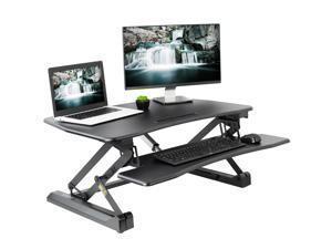 VIVO Black Electric Height Adjustable Standing Desk Tabletop Monitor Sit Stand VIVO Black Electric Height Adjustable Standing Desk Tabletop Monitor Sit Stand