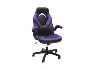OFM Essentials Collection Racing Style Bonded Leather Gaming Chair, in Purple (ESS-3085-PUR) OFM Essentials Collection Racing Style Bonded Leather Gaming Chair, in Purple (ESS-3085-PUR)