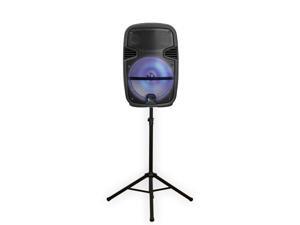 Technical Pro PB1400LED Bluetooth 12" Powered Speaker with Rechargeable Battery LED Light and Stand Technical Pro PB1400LED Bluetooth 12" Powered Speaker with Rechargeable Battery LED Light and Stand