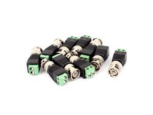 10 Pcs Screw Terminal Coaxial Cat5 to BNC Male Jack Video Balun Connector 10 Pcs Screw Terminal Coaxial Cat5 to BNC Male Jack Video Balun Connector