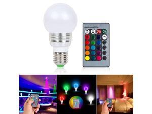 E27 RGB LED Lamp 3W 16 Colors Changing Magic Night Light Bulb IR Remote Control E27 RGB LED Lamp 3W 16 Colors Changing Magic Night Light Bulb IR Remote Control