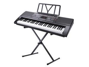 61 Key Full Size Electronic Music Keyboard Kit with Stand Electric Piano LCD Display USB Input MP3 61 Key Full Size Electronic Music Keyboard Kit with Stand Electric Piano LCD Display USB Input MP3