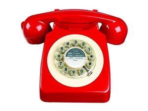 Wild Wood 746 Phone, Retro Design, Red Wild Wood 746 Phone, Retro Design, Red