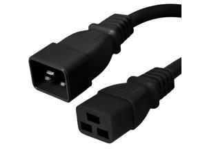 Ironbox C20 to C19 Connector Power Cord - Black - 1.5 Foot - 20A/250V - 12/3 SJT - IBX-4925-1.5 Ironbox C20 to C19 Connector Power Cord - Black - 1.5 Foot - 20A/250V - 12/3 SJT - IBX-4925-1.5