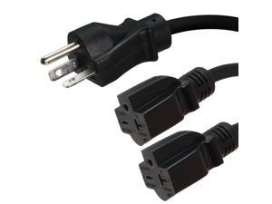Ironbox 6-20 to 2x 6-20R Splitter - Black - 2 Foot+2x2ft - 20A/250V - 12/3 SJT - IBX-2730-02 Ironbox 6-20 to 2x 6-20R Splitter - Black - 2 Foot+2x2ft - 20A/250V - 12/3 SJT - IBX-2730-02