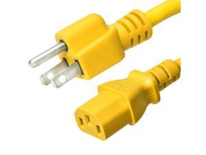Ironbox 5-15 to C13 Connector Power Cord - Yellow - 4 Foot - 15A/250V - 14/3 SJT - IBX-2821-04 Ironbox 5-15 to C13 Connector Power Cord - Yellow - 4 Foot - 15A/250V - 14/3 SJT - IBX-2821-04