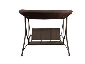 77.2" Brown 3-Seater Outdoor Patio Deck Swing with Canopy 77.2" Brown 3-Seater Outdoor Patio Deck Swing with Canopy