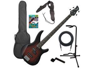 Yamaha TRBX174 Electric Bass Guitar - Old Violin Sunburst BASS ESSENTIALS BUNDLE Yamaha TRBX174 Electric Bass Guitar - Old Violin Sunburst BASS ESSENTIALS BUNDLE