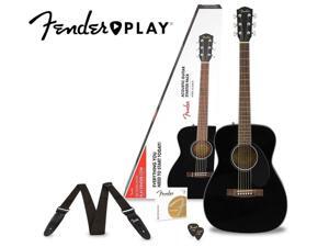 Fender CC-60S Concert Acoustic Guitar Pack With Fender Play Black Fender CC-60S Concert Acoustic Guitar Pack With Fender Play Black