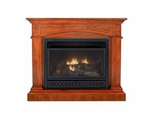 Duluth Forge Dual Fuel Ventless Gas Fireplace - 26,000 BTU, T-Stat Control, Heritage Cherry Finish Duluth Forge Dual Fuel Ventless Gas Fireplace - 26,000 BTU, T-Stat Control, Heritage Cherry Finish