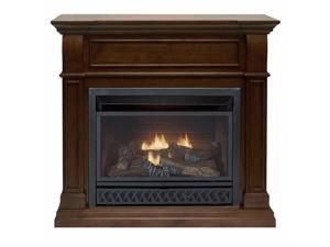Duluth Forge Dual Fuel Ventless Gas Fireplace - 26,000 BTU, T-Stat Control, Walnut Finish Duluth Forge Dual Fuel Ventless Gas Fireplace - 26,000 BTU, T-Stat Control, Walnut Finish
