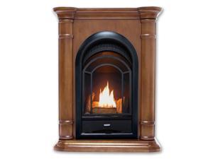 HearthSense Dual Fuel Ventless Gas Fireplace - 15,000 BTU, T-Stat Control, Walnut Finish, Model HS150T-T-W HearthSense Dual Fuel Ventless Gas Fireplace - 15,000 BTU, T-Stat Control, Walnut Finish, Model HS150T-T-W