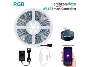 TORCHSTAR 16.4 ft 300LEDs Smart Wifi LED Strip Lights, Waterproof Dimmable Tape Lights, WiFi Remote APP Controlled 5050 RGB Rope Lights, Color Changing Cuttable LED Lighting Kit for Party, Holiday TORCHSTAR 16.4 ft 300LEDs Smart Wifi LED Strip Lights, Waterproof Dimmable Tape Lights, WiFi Remote APP Controlled 5050 RGB Rope Lights, Color Changing Cuttable LED Lighting Kit for Party, Holiday