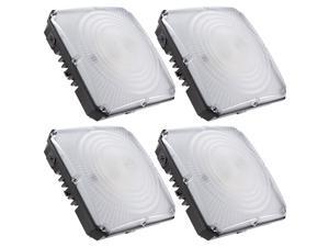 LEONLITE 4 Pack 70W Dimmable LED Canopy Lighting Fixture, 700W Equivalent, 5000K Daylight, 8400lm, IP65 Rating Outdoor Ceiling Light LEONLITE 4 Pack 70W Dimmable LED Canopy Lighting Fixture, 700W Equivalent, 5000K Daylight, 8400lm, IP65 Rating Outdoor Ceiling Light