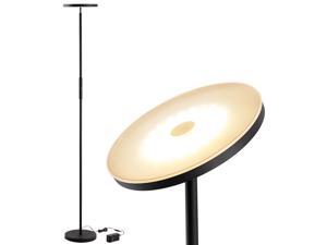 LEONLITE LED Torchiere Floor Lamp, Dimmable Ambience Pro Warm White, 69-Inch Modern Tall Standing Pole Uplight for Living Room, Dorm, Bedroom and Office - Black LEONLITE LED Torchiere Floor Lamp, Dimmable Ambience Pro Warm White, 69-Inch Modern Tall Standing Pole Uplight for Living Room, Dorm, Bedroom and Office - Black