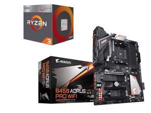 AMD RYZEN 3 2200G Quad-Core 3.5 GHz (3.7 GHz Turbo), GIGABYTE B450 AORUS PRO WIFI (rev. 1.0) AM4 AMD B450 AMD RYZEN 3 2200G Quad-Core 3.5 GHz (3.7 GHz Turbo), GIGABYTE B450 AORUS PRO WIFI (rev. 1.0) AM4 AMD B450