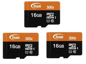 3 x Team 16GB microSDHC UHS-I/U1 Class 10 Memory Card with Adapter, Speed Up to 80MB/s (TUSDH16GUHS03) 3 x Team 16GB microSDHC UHS-I/U1 Class 10 Memory Card with Adapter, Speed Up to 80MB/s (TUSDH16GUHS03)