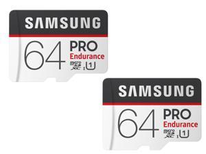 2 x SAMSUNG 64GB PRO Endurance microSDXC UHS-I/U1 Memory Card with Adapter, Speed Up to 100MB/s (MB-MJ64GA/AM) 2 x SAMSUNG 64GB PRO Endurance microSDXC UHS-I/U1 Memory Card with Adapter, Speed Up to 100MB/s (MB-MJ64GA/AM)