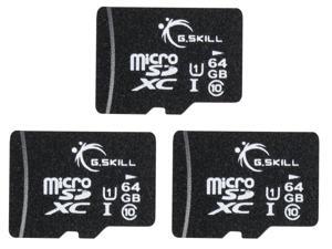3 x G.Skill 64GB microSDXC UHS-I/U1 Class 10 Memory Card with Adapter (FF-TSDXC64GA-U1) 3 x G.Skill 64GB microSDXC UHS-I/U1 Class 10 Memory Card with Adapter (FF-TSDXC64GA-U1)