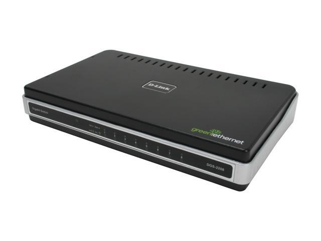 D-Link DGS-2208 10/100/1000Mbps 8-Port Desktop Green Ethernet Switch