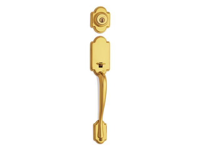 Kwikset 96870 091 Bright Brass Dakota Entry Handle Sets Newegg Com