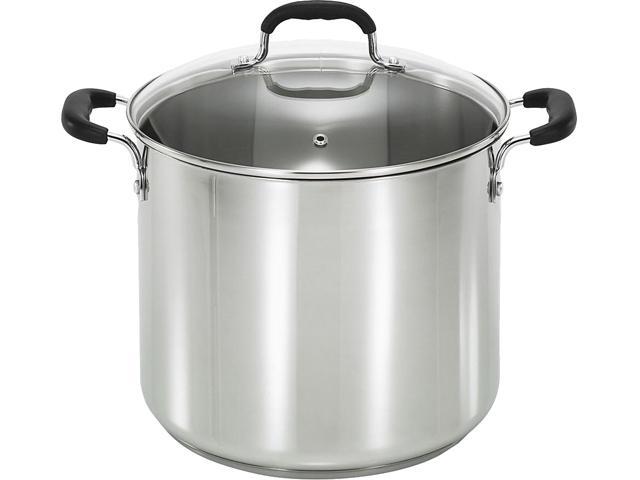 T Fal 12 Quart Stock Pot Stainless Steel C9986364 Newegg