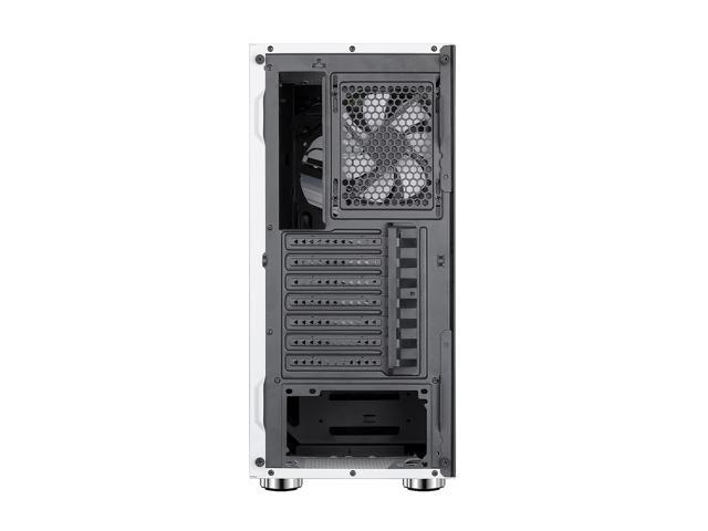 Diypc Rainbow Flash G W White Steel Tempered Glass Atx Mid Tower