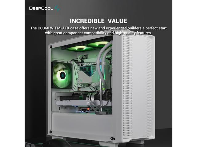 Deepcool Cc Wh Argb M Atx Airflow Case X Pre Installed Mm Argb