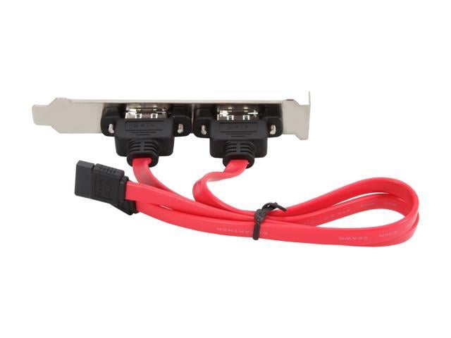 StarTech ESATAPLATE2 1 Ft 2 Port SATA To ESATA Slot Plate Bracket