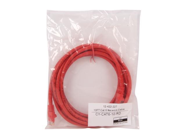 Coboc CY CAT6 10 RD 10 Ft 550Mhz UTP Network Cable Newegg