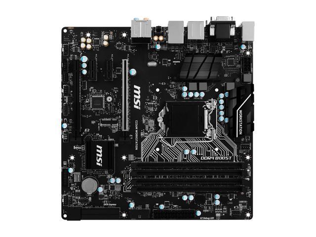 MSI C236M Workstation LGA 1151 Micro ATX Intel Motherboard Newegg Ca