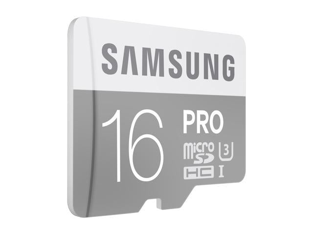 Open Box Samsung 16GB PRO MicroSDHC UHS I U3 Class 10 Memory Card With