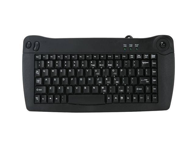 Solidtek Kb Bp Black Usb Keys Mini Keyboard With Track Ball