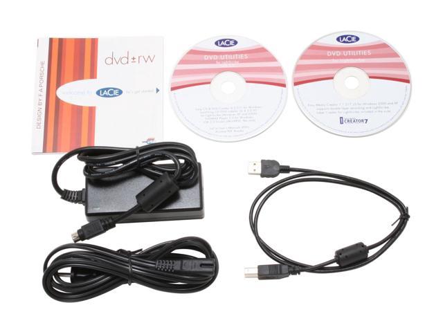 Open Box LACIE USB 2 0 16X DVDR External DVD Burner With LightScribe