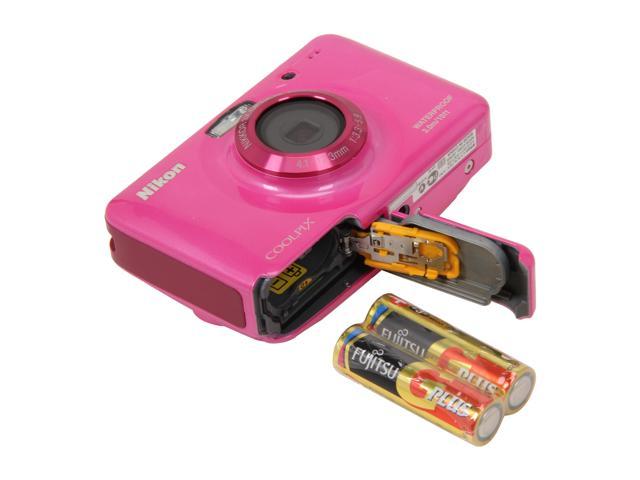 Nikon Coolpix S30 Pink 10 1 MP Waterproof Shockproof Wide Angle Digital