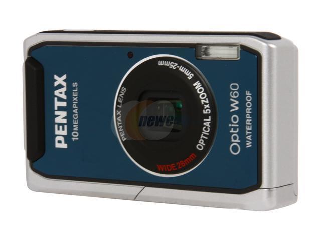 Pentax Optio W Blue Mp Waterproof Mm Wide Angle Digital Camera