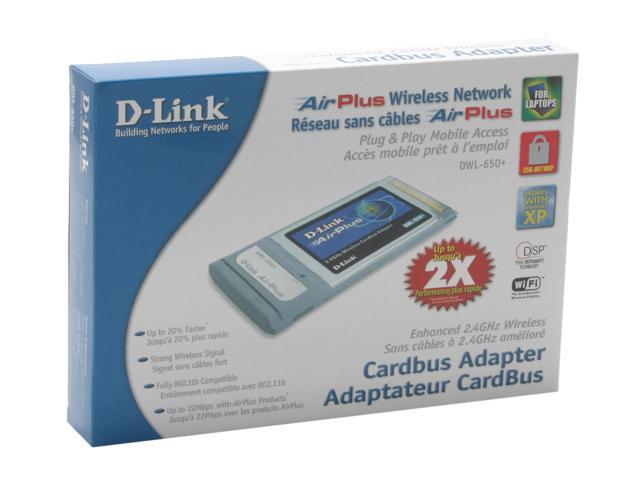 D Link AirPlus DWL 650 Enhanced 2 4GHz Wireless Cardbus Ethernet