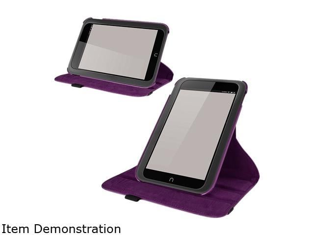 Insten Purple Folio Leather Case Compatible With Barnes Noble Nook Hd