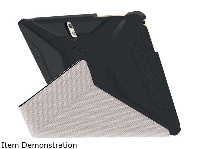 RooCASE Granite Black Cool Gray Origami 3D Slim Shell Folio Case