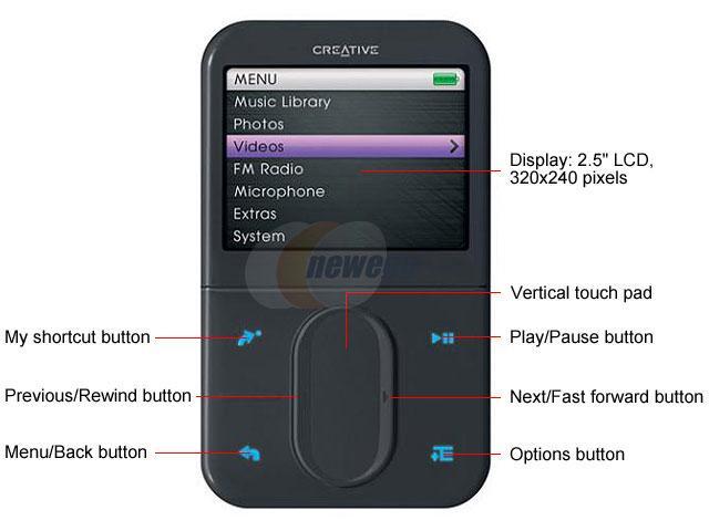 Creative Zen Vision M Black Gb Mp Mp Player Newegg