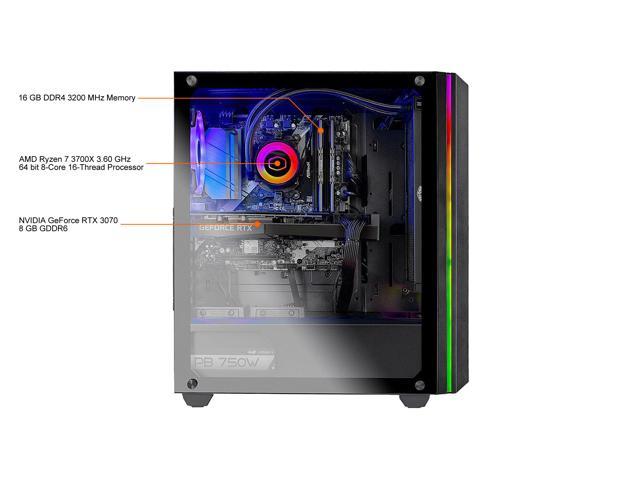 Refurbished Skytech Chronos Gaming PC Desktop AMD Ryzen 3700X 8 Core