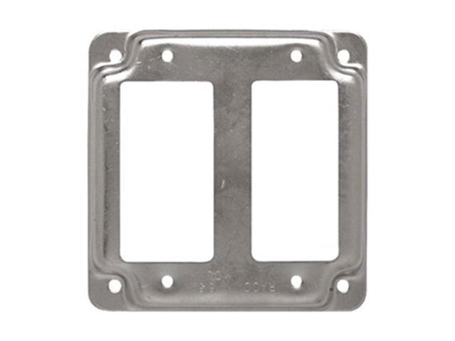 RACO 809C Electrical Box Cover Square 2 Gangs Galvanized Steel GFCI