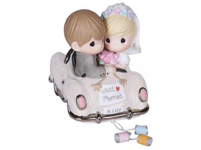 Precious Moments Just Married Bisque Porcelain Figurine